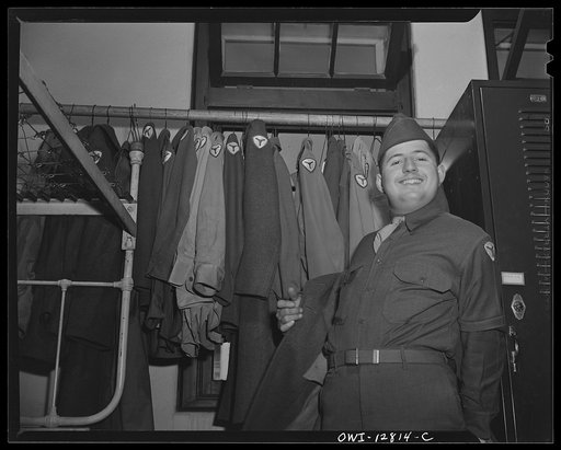 Fort Belvoir, Virginia. Constantine P. Lihas, a twenty-one year old Greek-American soldier, formerly a material handler at the General Electric Company plant at Pittsburgh. Both parents were born in Greece; father came to the United States in 1906, mother in 1921. He was born in this country and has