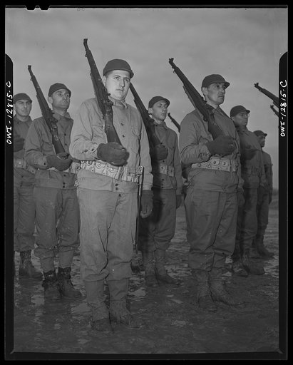 Fort Belvoir, Virginia. Constantine P. Lihas, a twenty-one year old Greek-American soldier, formerly a material handler at the General Electric Company plant at Pittsburgh. Both parents were born in Greece; father came to the United States in 1906, mother in 1921. He was born in this country and has