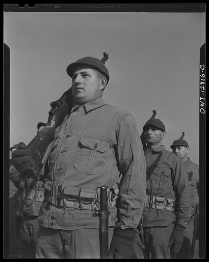 Fort Belvoir, Virginia. Constantine P. Lihas, a twenty-one year old Greek-American soldier, formerly a material handler at the General Electric Company plant at Pittsburgh. Both parents were born in Greece; father came to the United States in 1906, mother in 1921. He was born in this country and has