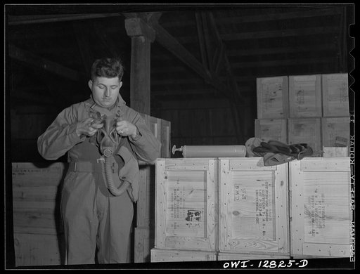 Untitled photo, possibly related to: Fort Belvoir, Virginia. Constantine P. Lihas, a twenty-one year old Greek-American soldier, formerly a material handler at the General Electric Company plant at Pittsburgh. Both parents were born in Greece; father came to the United States in 1906, mother in 1921