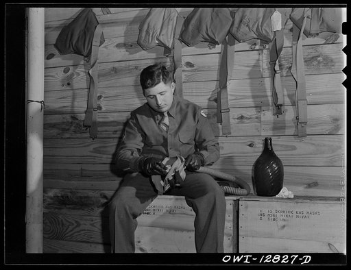 Fort Belvoir, Virginia. Constantine P. Lihas, a twenty-one year old Greek-American soldier, formerly a material handler at the General Electric Company plant at Pittsburgh. Both parents were born in Greece; father came to the United States in 1906, mother in 1921. He was born in this country and has