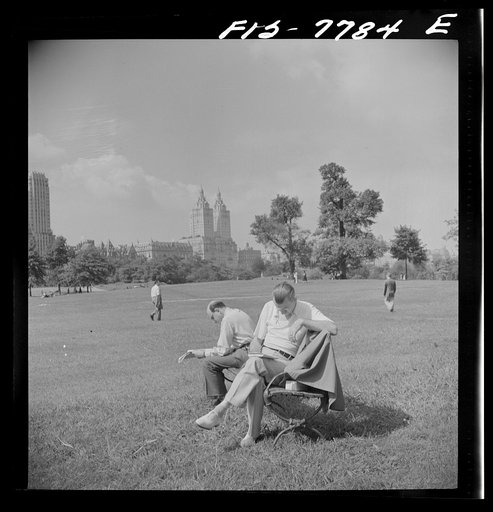 Untitled photo, possibly related to: New York, New York. Central Park common on Sunday