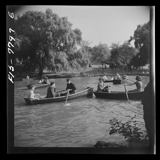Untitled photo, possibly related to: New York, New York. Central Park lake on Sunday