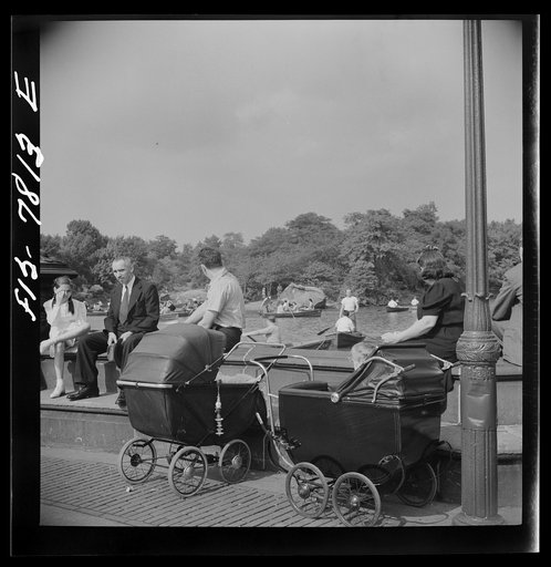 Untitled photo, possibly related to: New York, New York. Mall fountain in Central Park on Sunday