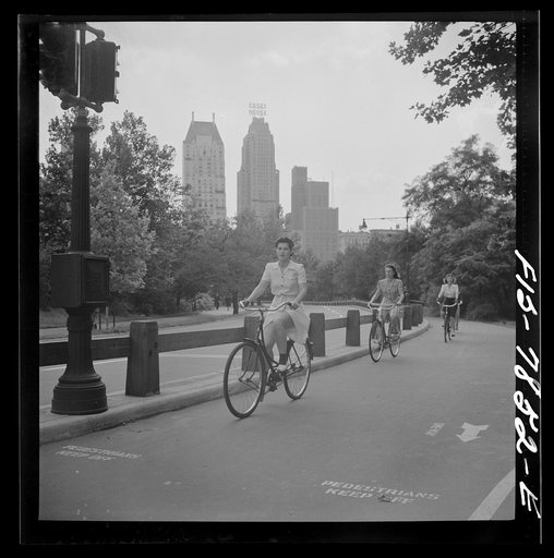 New York, New York. Bicycling in Central Park on Sunday
