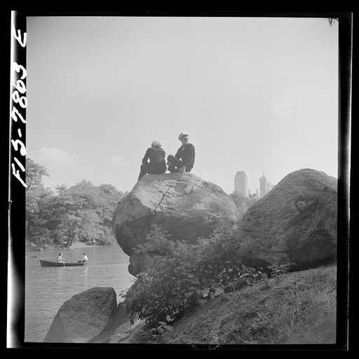 Untitled photo, possibly related to: New York, New York. Central Park lake on Sunday