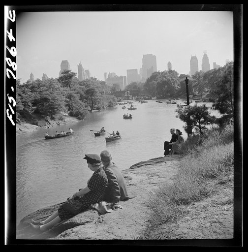 Untitled photo, possibly related to: New York, New York. Looking north Central Park lake on Sunday