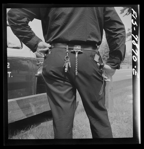 New York, New York. Irish-American policeman in Central Park