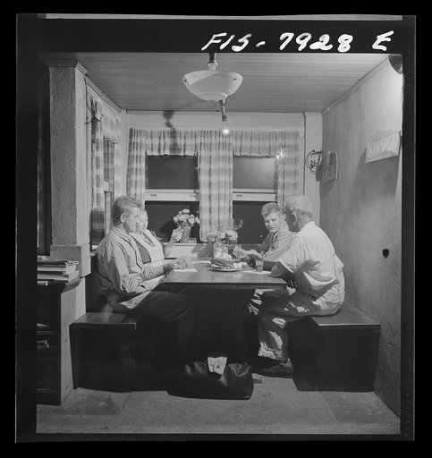 Untitled photo, possibly related to: Washington, D.C. Sergeant George Camblair has a reunion with his family on a weekend furlough