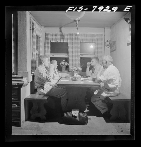 Untitled photo, possibly related to: Washington, D.C. Sergeant George Camblair has a reunion with his family on a weekend furlough