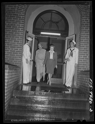 Washington, D.C. Sergeant George Camblair taking his girl dancing at the United Service Organization (USO) while he is at home on a weekend furlough