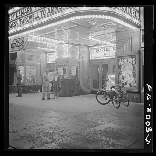 Untitled photo, possibly related to: Washington, D.C. Sergeant George Camblair taking his girlfriend to the movies while he is at home on a weekend furlough
