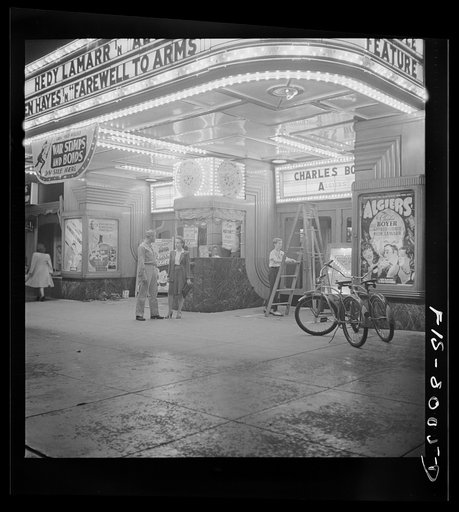 Untitled photo, possibly related to: Washington, D.C. Sergeant George Camblair taking his girlfriend to the movies while he is at home on a weekend furlough