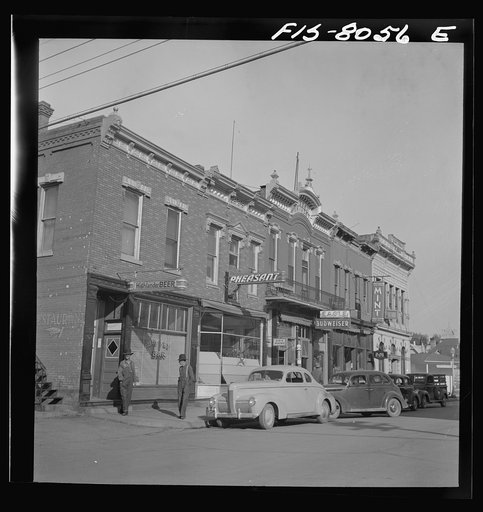 Dillon, Montana. Street corner. Dillon is the trading center for a prosperous cattle and sheep country