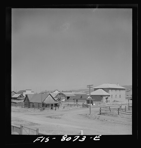Wisdom, Montana. Road leading into Wisdom, Montana, trading center for ranching country