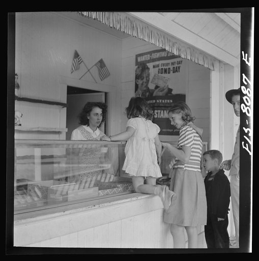 Untitled photo, possibly related to: Butte, Montana. Porch of pavilion at Columbia Gardens, an outdoor amusement resort