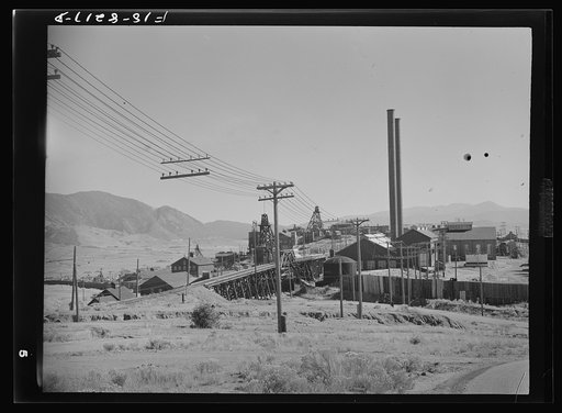 Untitled photo, possibly related to: Butte, Montana. Anaconda Copper Mining Company. Copper mines on the richest hill on earth
