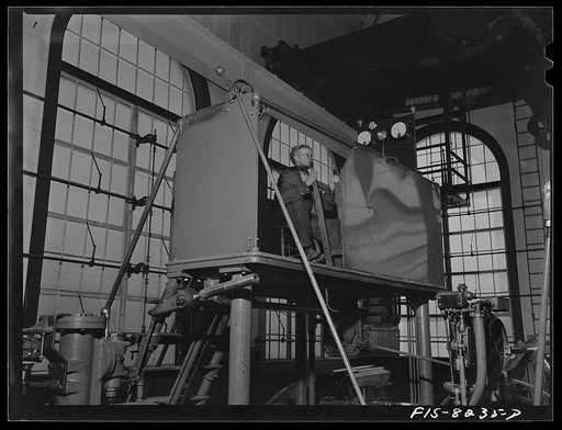 Butte, Montana. Anaconda Copper Mining Company. Hoisting engineer at a copper mine