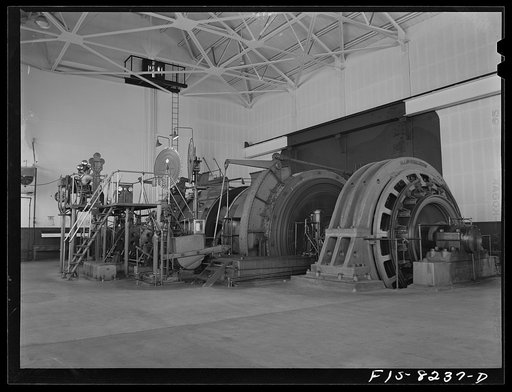 Butte, Montana. Anaconda Copper Mining Company. Huge motors are required for hoisting machines at copper mines