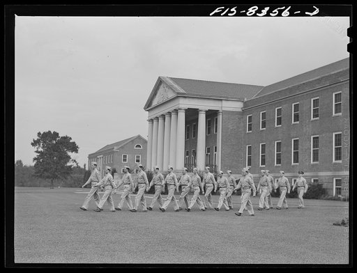 Untitled photo, possibly related to: Fort Belvoir, Virginia. Sergeant George Camblair learning to use the bayonet