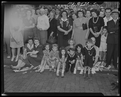 Detroit, Michigan. Spectators at Labor Day parade