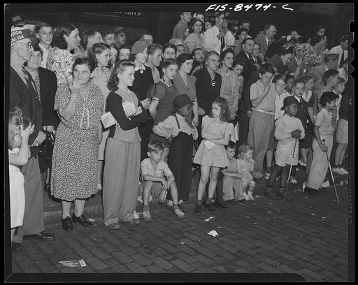 Detroit, Michigan. Spectators at Labor Day parade