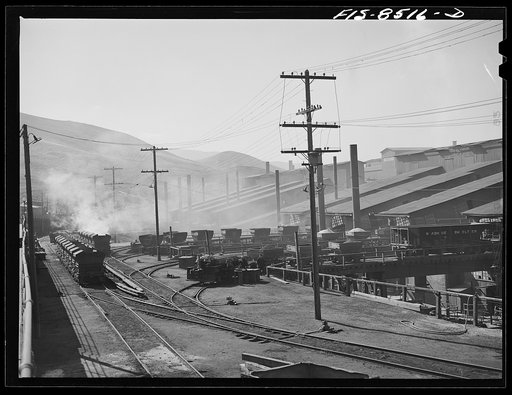 Anaconda smelter, Montana. Anaconda Copper Mining Company. Concentrate, known as calcine, is moved red-hot from the roasting furnaces to the reverberatory smelting furnaces. In the reverberatory furnace the second major elimination of impurities is accomplished; in this furnace two products are prod