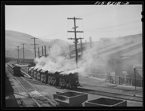 Anaconda smelter, Montana. Anaconda Copper Mining Company. Concentrate, known as calcine, is moved red-hot from the roasting furnaces to the reverberatory smelting furnaces. In the reverberatory furnace the second major elimination of impurities is accomplished; in this furnace two products are prod