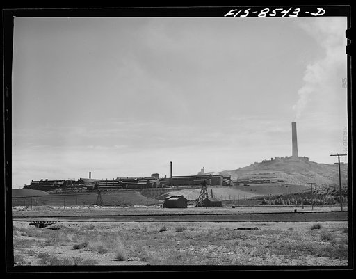 Untitled photo, possibly related to: Anaconda smelter, Montana. Anaconda Copper Mining Company