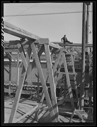 Anaconda smelter, Montana. Anaconda Copper Mining Company. A maze of pipes which carry steam and water