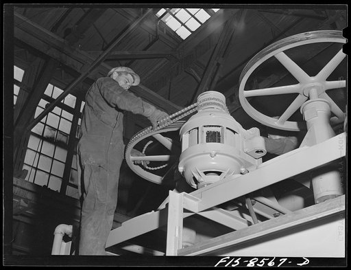 Anaconda smelter, Montana. Anaconda Copper Mining Company. New and more efficient flotation machines have recently been installed