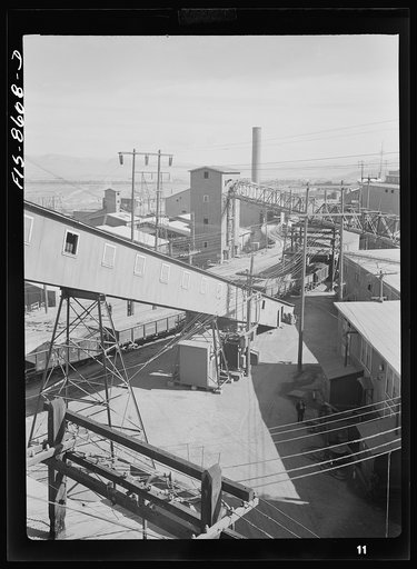 Anaconda smelter, Montana. Anaconda Copper Mining Company. Part of the smelter