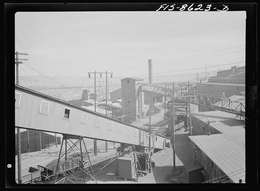 Anaconda smelter, Montana. Anaconda Copper Mining Company. Some of the buildings