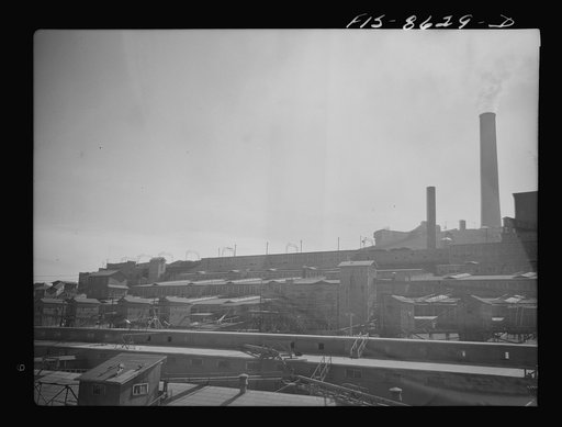 Untitled photo, possibly related to: Anaconda smelter, Montana. Anaconda Copper Mining Company. The concentrator plant