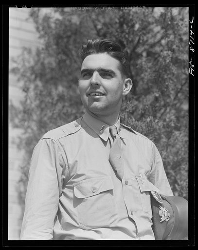 Untitled photo, possibly related to: Wayne County Airport, a United States Army Air Corps air ferry command base sixteen miles from Detroit, Michigan. Second Lieutenant Rassmeusen Paul Enggaard of Oxford, New York who was formerly a flying instructor and flying school supervisor