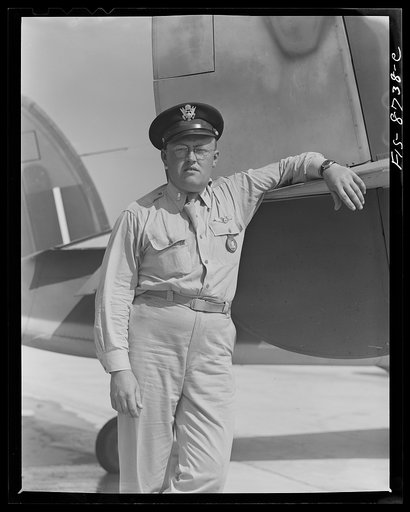 Wayne County Airport, a United States Army Air Corps air ferry command base sixteen miles from Detroit, Michigan. Second Lieutenant of Elwood, Indiana, the plant supervisor and follow-up man