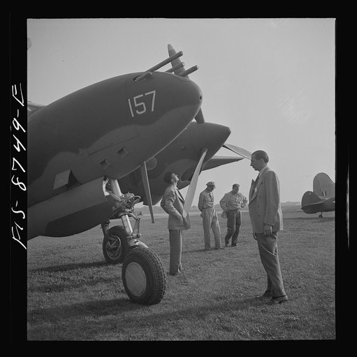 Wayne County Airport, a United States Army Air Corps air ferry command base sixteen miles from Detroit, Michigan. Factory inspector and Captain Roddy