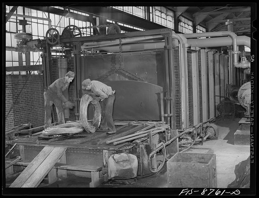 Great Falls, Montana. Anaconda Wire and Cable Company. Annealing furnace for treating copper wire; by this process the copper wire is made more pliable