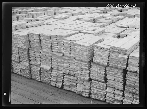 Great Falls, Montana. Zinc plant of the Anaconda Copper Mining Company. Slabs of zinc