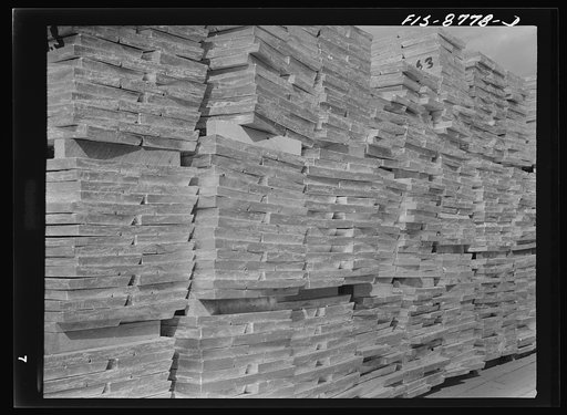 Great Falls, Montana. Anaconda Copper Mining Company. Slabs of zinc ready to be shipped to market