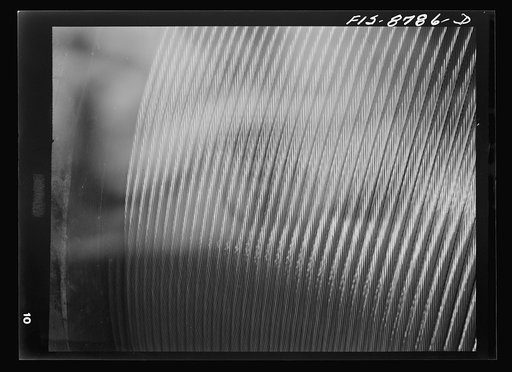 Untitled photo, possibly related to: Great Falls, Montana. Anaconda Wire and Cable Company. Hollow conductor cable