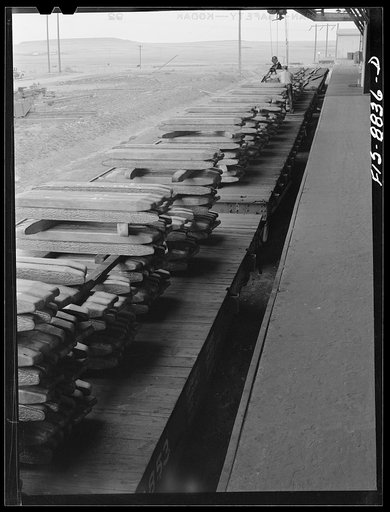 Untitled photo, possibly related to: Great Falls, Montana. Anaconda Wire and Cable Company. Wire bars