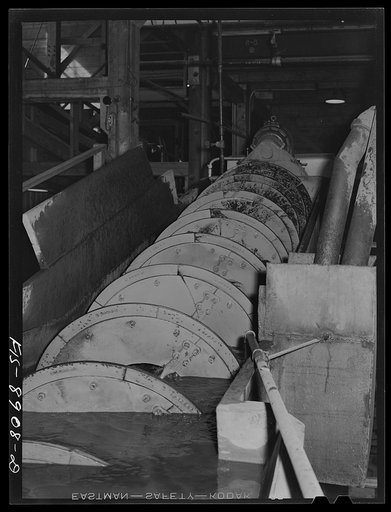 Ben Bow chromite mill, Stillwater County, Montana. Classifiers are used to separate the slimy material from the coarser material; this coarser material is returned to the Hardinge ball-mills for further treatment