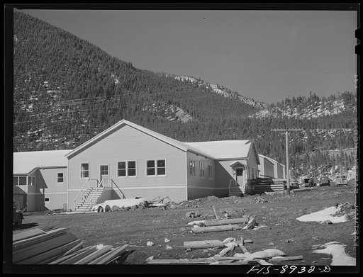 Mouat chromite mill, Mouat, Montana. Mess hall and single men's quarters are being finished