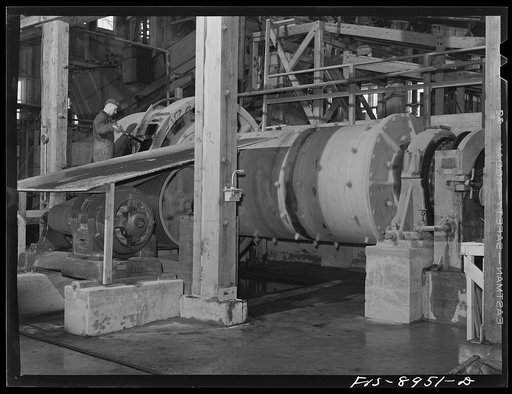 Ben Bow chromite mill, Stillwater County, Montana. Mill in which chrome ore mixed with water is finely ground before final concentration
