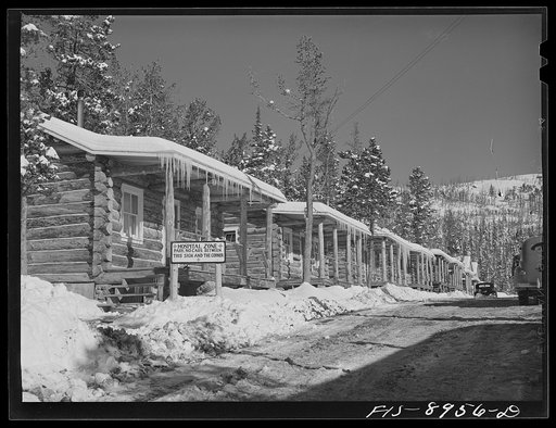 Ben Bow chromite mine, Stillwater County, Montana. Houses for families of workmen
