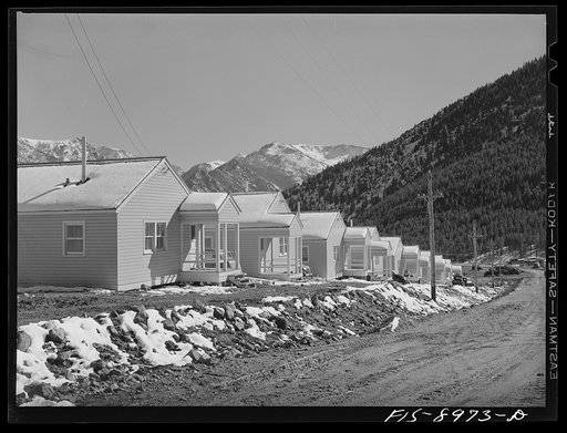 Stillwater County, Montana. Mouat chromite mine. Housing for chromite mine workers