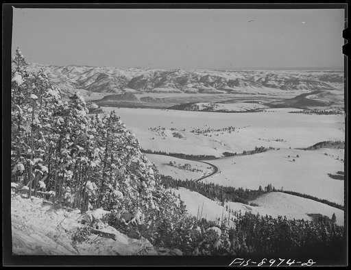Ben Bow chromite mine and mill, Stillwater County, Montana. Snow scene