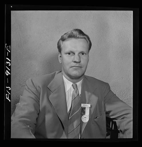 New York, New York. Marine and shipbuilding workers' convention. A delegate of Scandinavian extraction