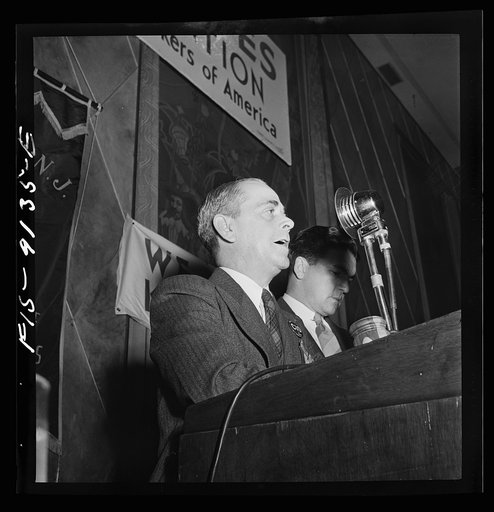 New York, New York. Marine and shipbuilding workers' convention. President Green addressing the convention